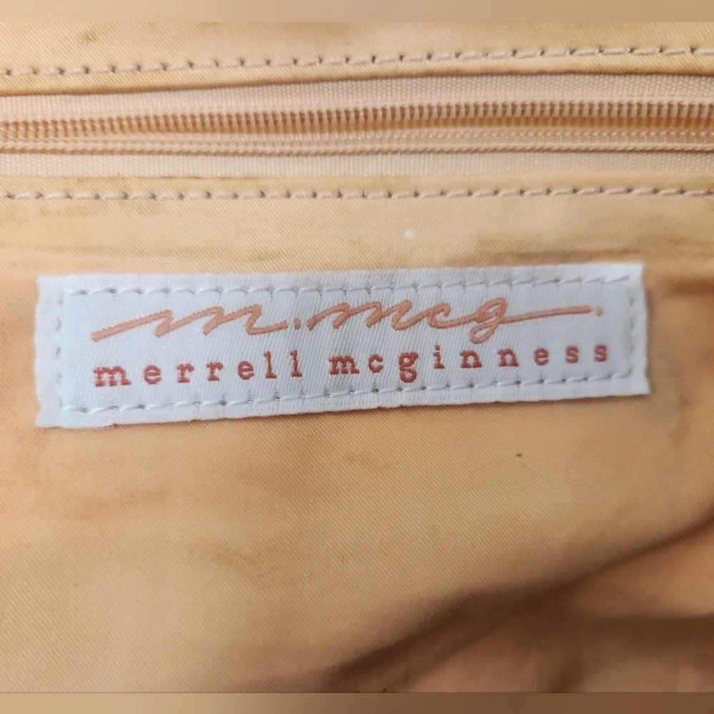 Merrell McGuiness Croc Embossed Leather Reversible Handbag Clutch Rare‎